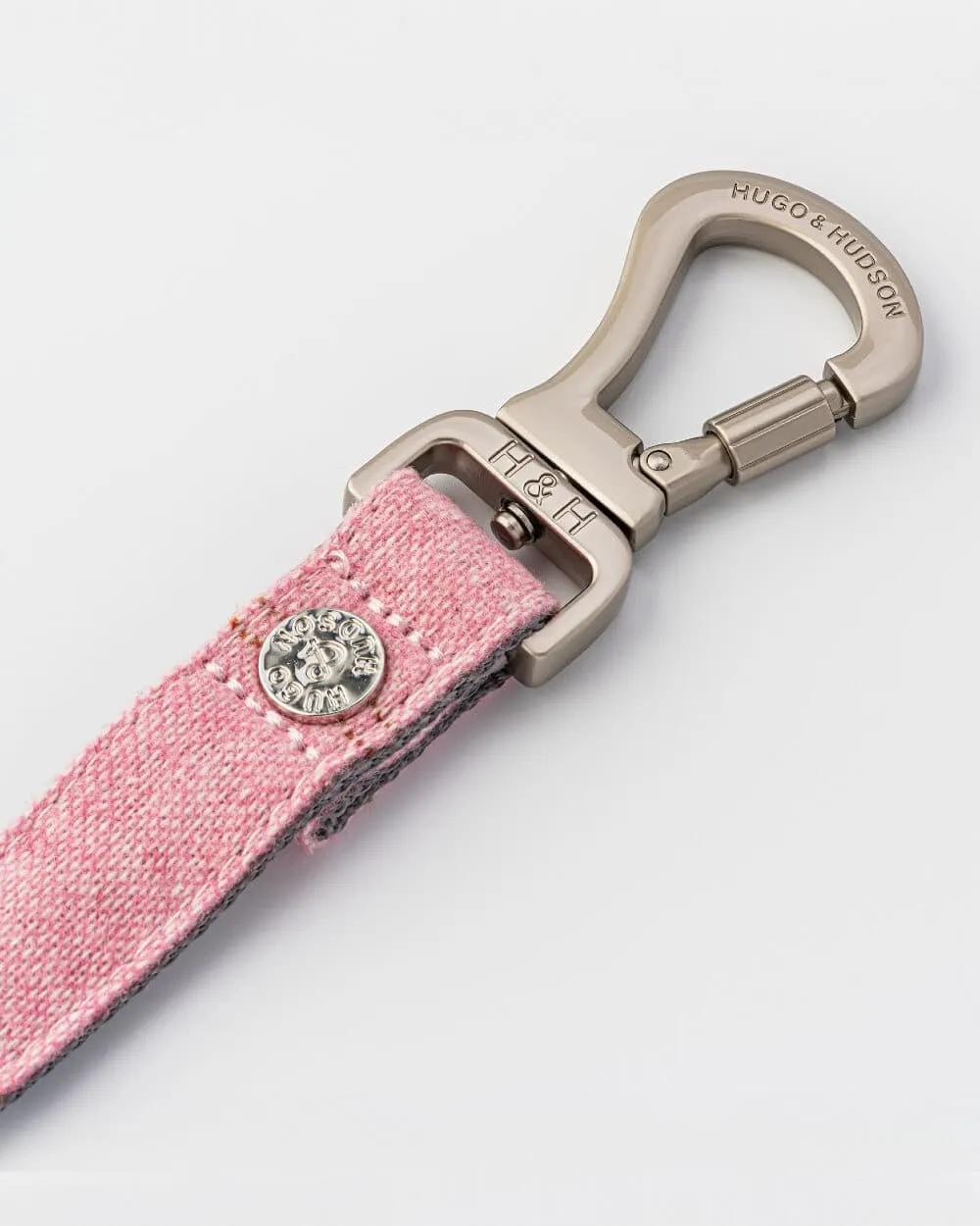 Pink Checked Tweed Dog Lead