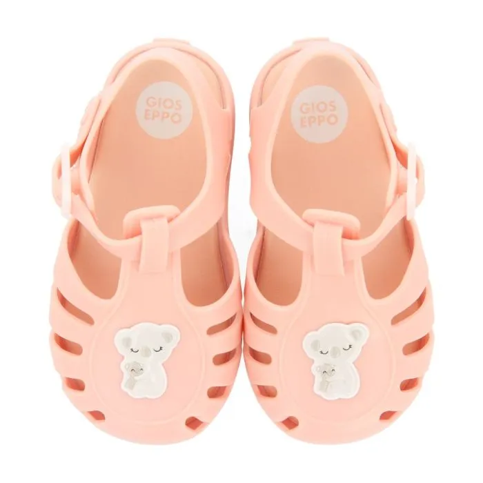 PINK CRAB SHOES WITH KOALA PATCH FOR BABY MIRMANDE