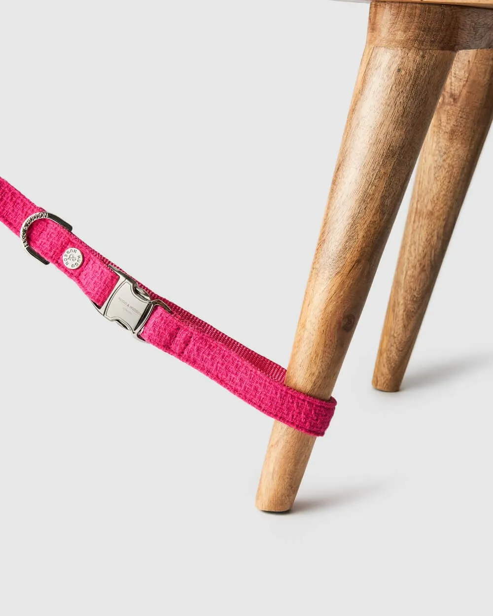 Pink Tweed Dog Lead