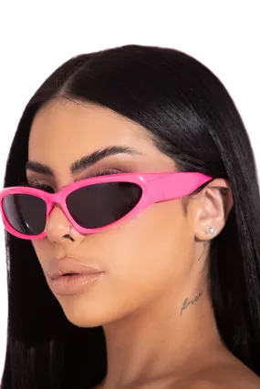 Pink Y2K Goggles Sunglasses