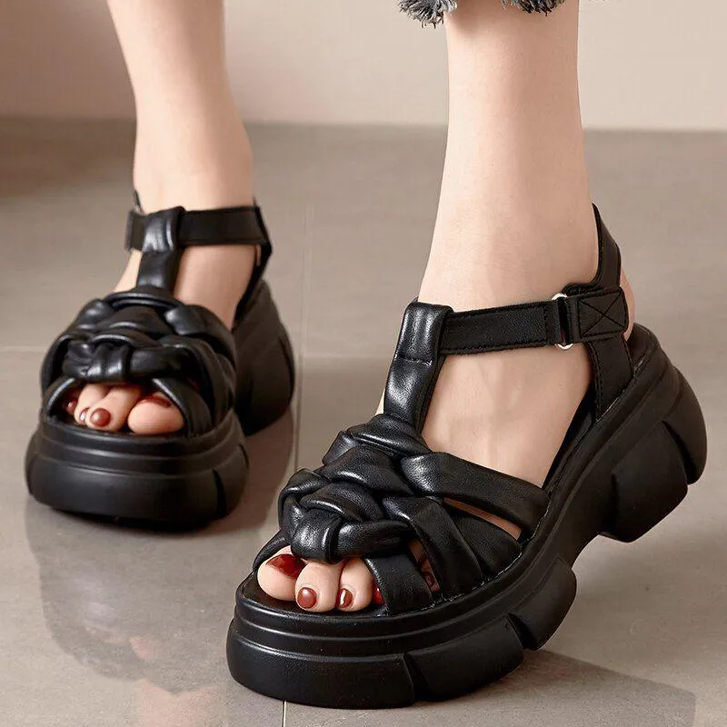 Platform Wedge Sandals Pumps - Women's Casual Shoes WC207 - Women's Platform Wedge Sandals Pumps WC207