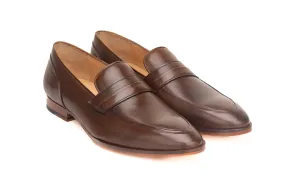 Pleated Apron strap loafer with penny detail