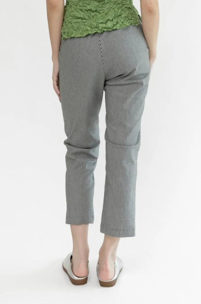 Pocket Capri | Railroad Stripe Pants