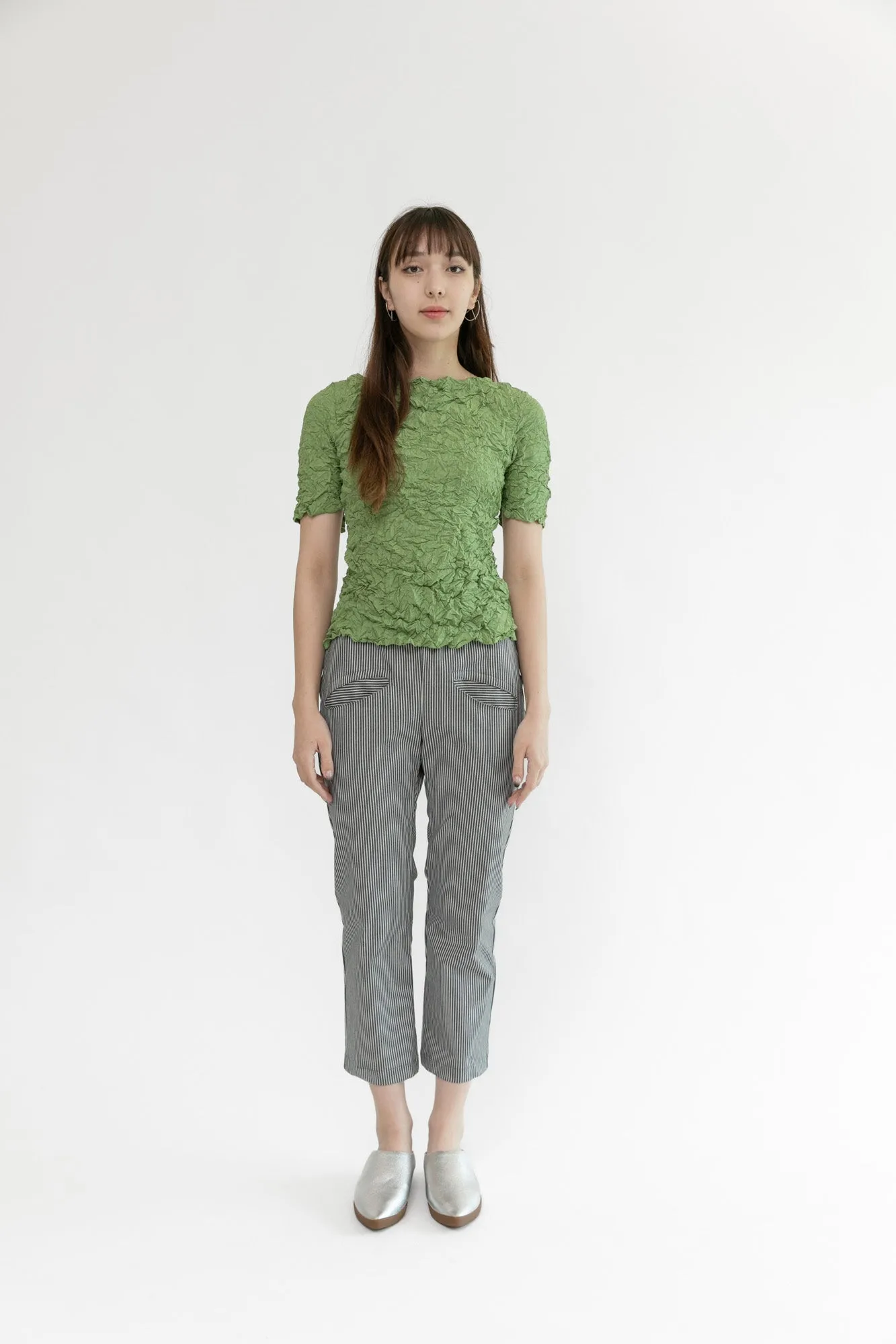 Pocket Capri | Railroad Stripe Pants