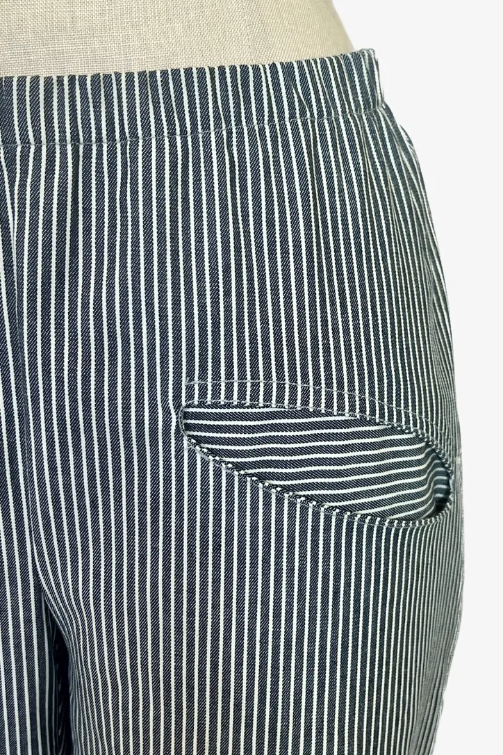 Pocket Capri | Railroad Stripe Pants