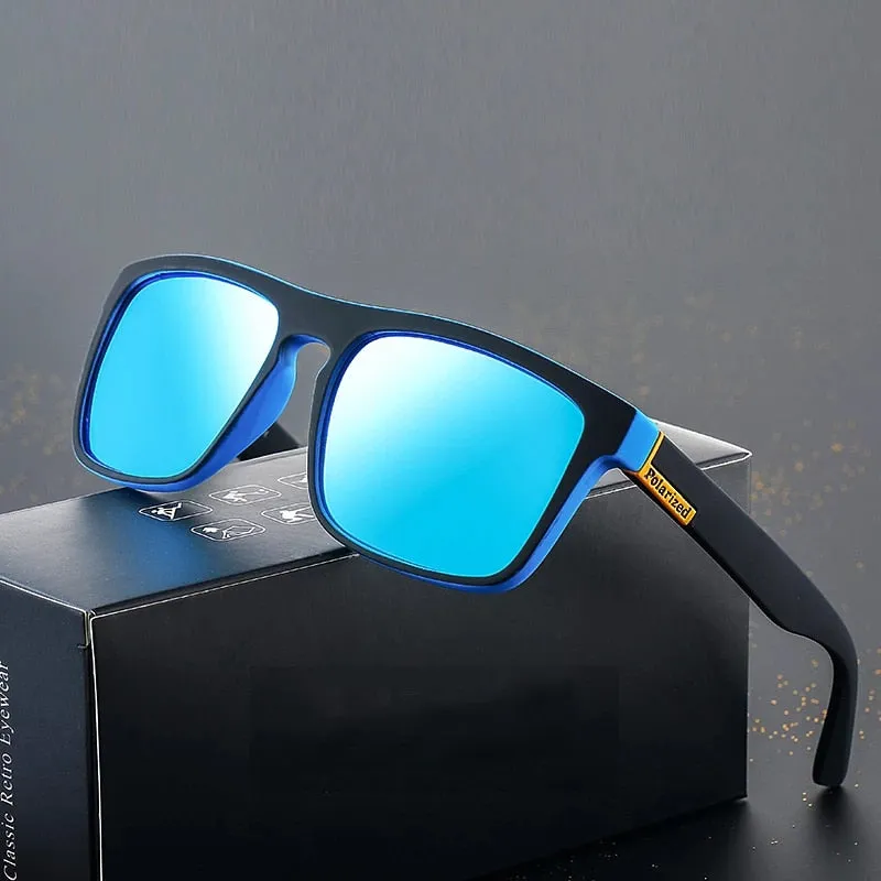 Polarized sunglasses, mirror fashion square design