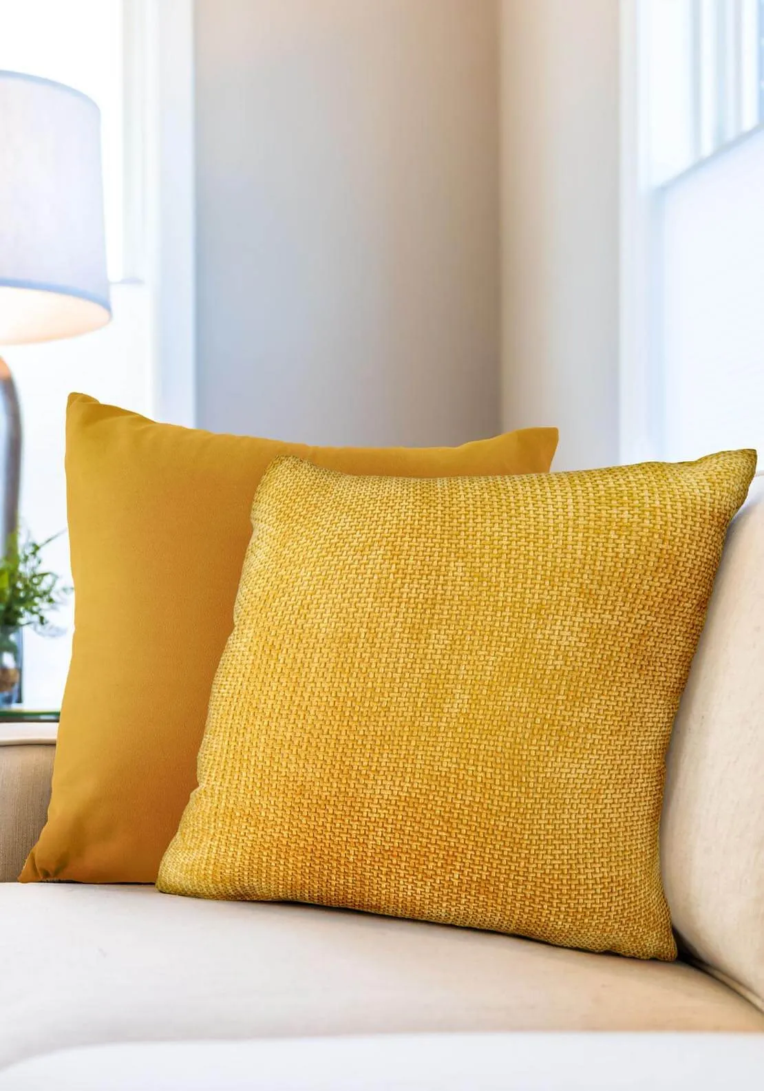 Portland Cushion 17 x 17 in Ochre - Shop Now