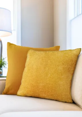 Portland Cushion 17 x 17 in Ochre - Shop Now