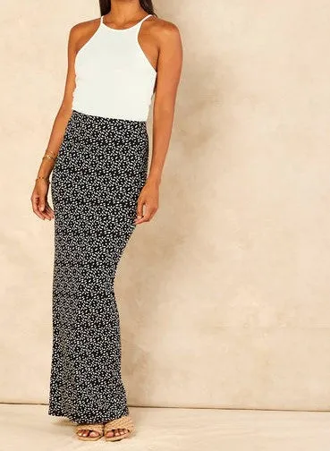 Printed Signage - Maxi Pencil Skirt