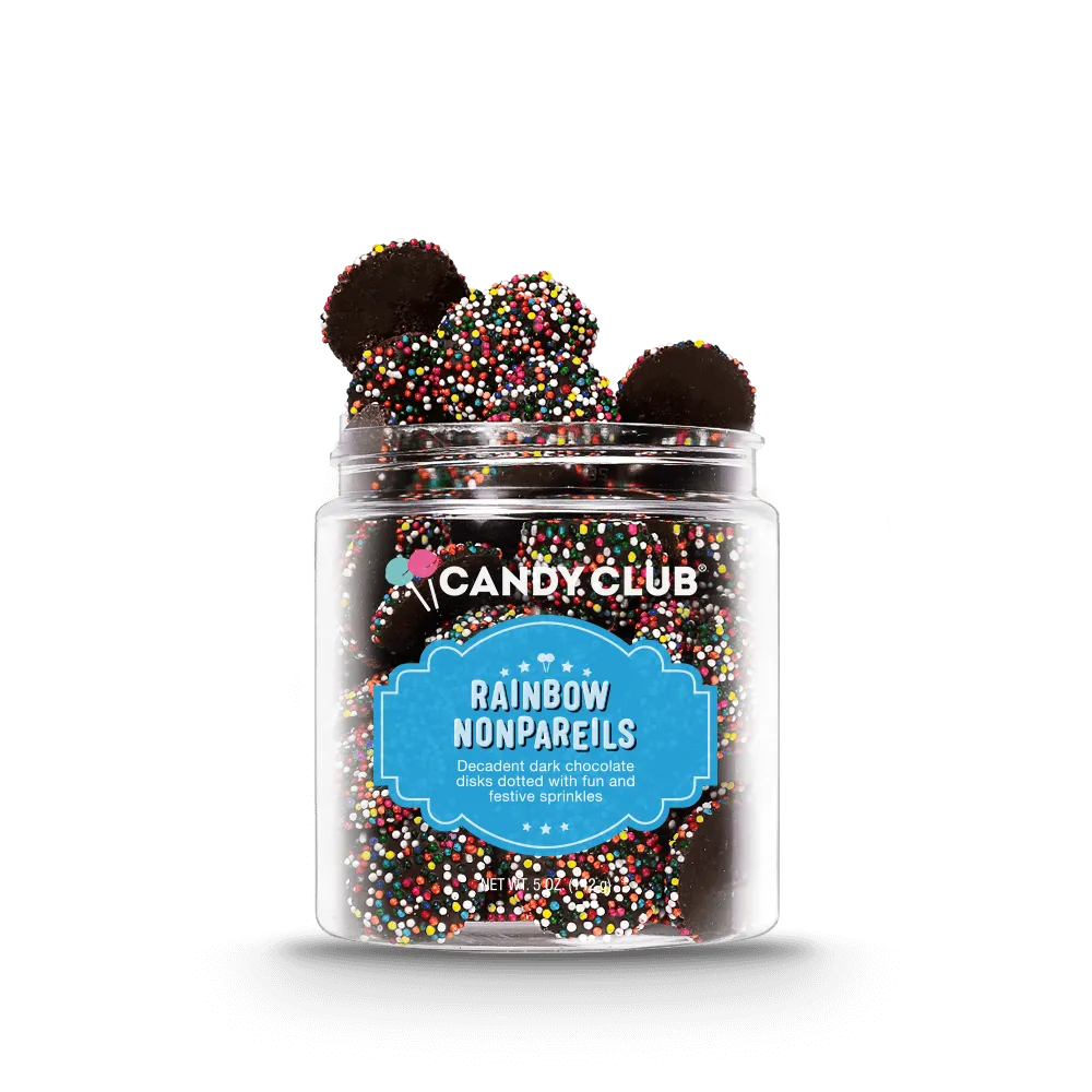 Rainbow Nonpareil Chocolate Candies - Candy Club