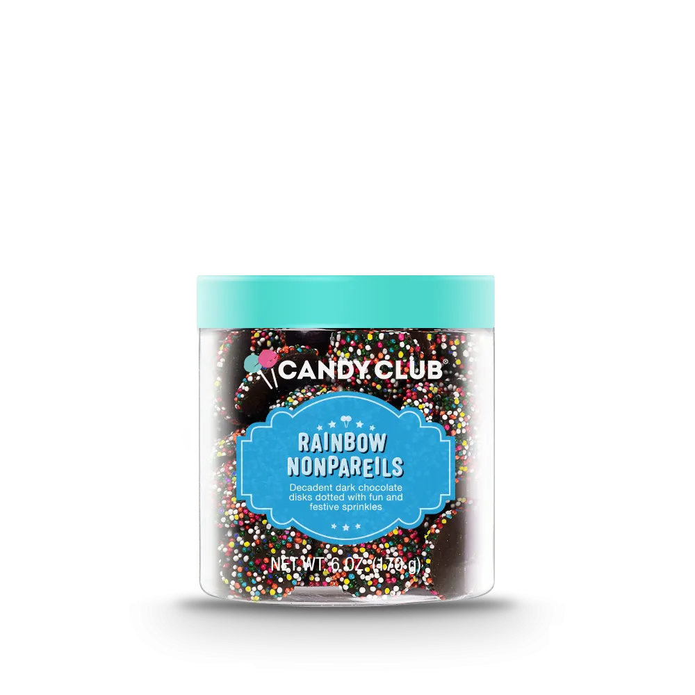 Rainbow Nonpareil Chocolate Candies - Candy Club