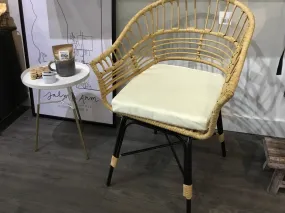 Rattan Metal Chair, Cushioned – Buy Now