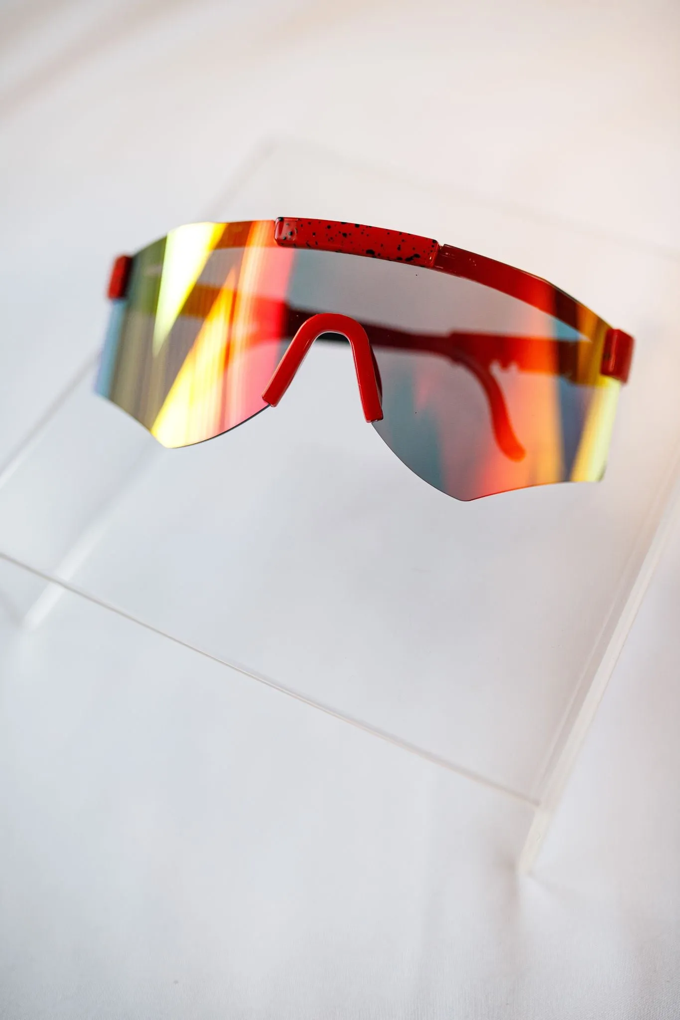 Red athletic eyewear