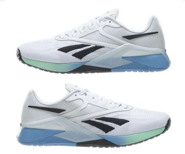 Reebok Men’s Nano X2 Training Shoes – Ftwr White / Essential Blue / Hint Mint