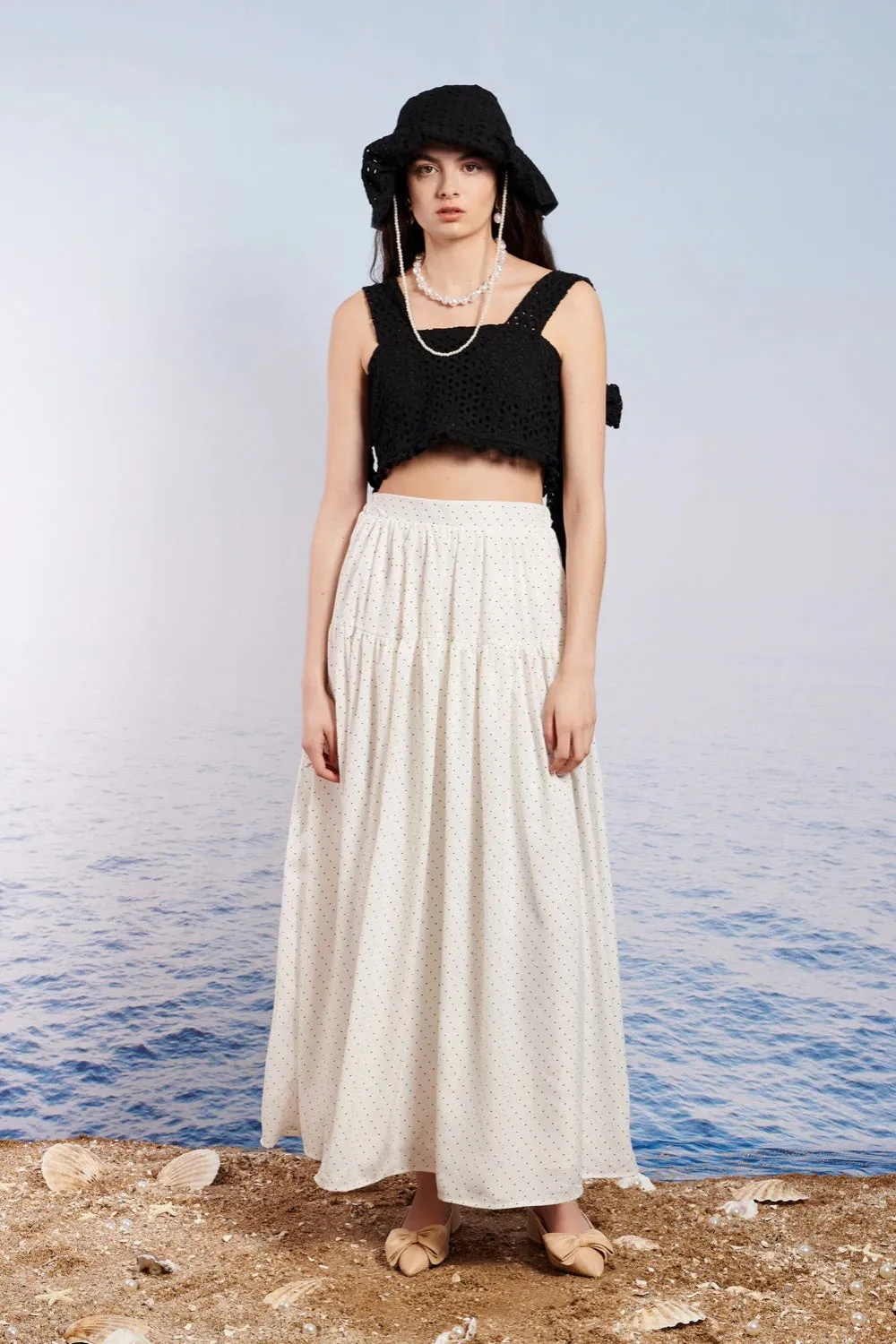 Results: White Seashells Midi Skirt