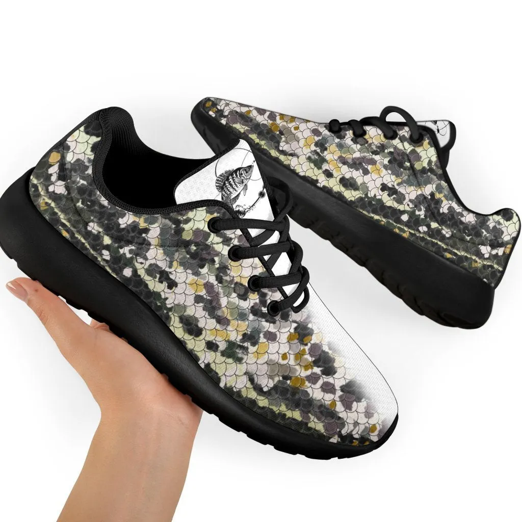 Rock Bass Fishing, Fisherman Gift, Unisex Low Top Sneakers, Rock Bass Skin - CHPECR001