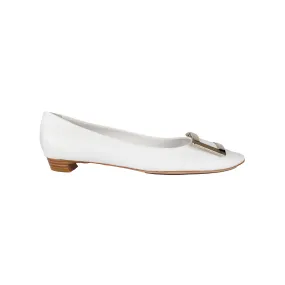 Roger Vivier '20s Trompette Metal Buckle Flats