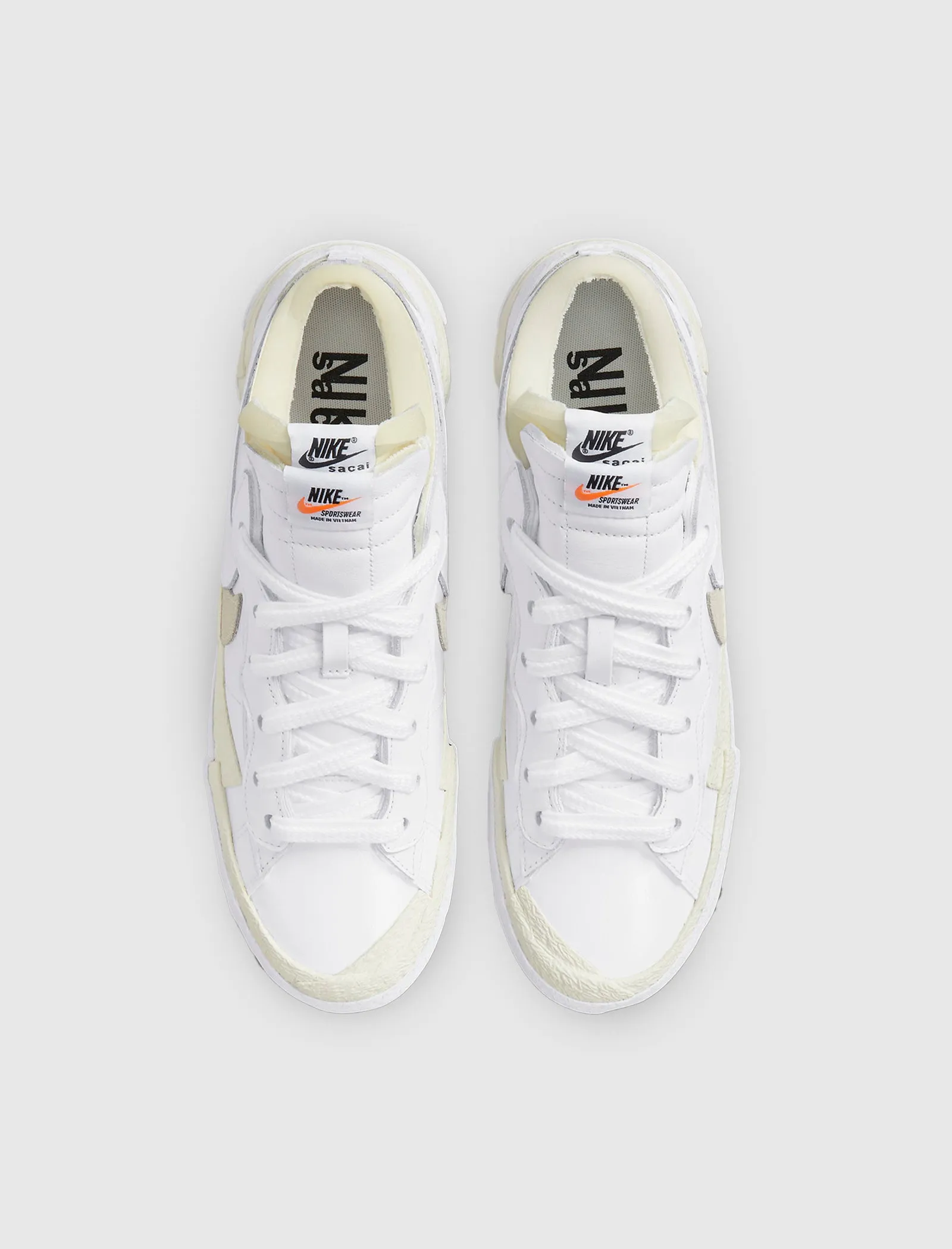 SACAI BLAZER LOW WHITE/GREY - Shop now!