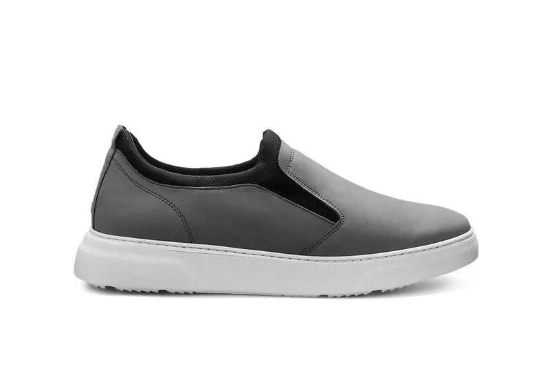 Samuel Hubbard Men's Flight Slip-On Light Grey Nubuck / White Sole