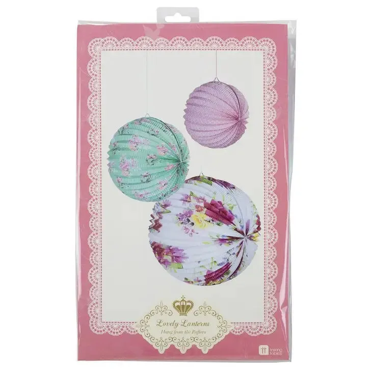 Scrumptious Floral Paper Lanterns - Pack of 3