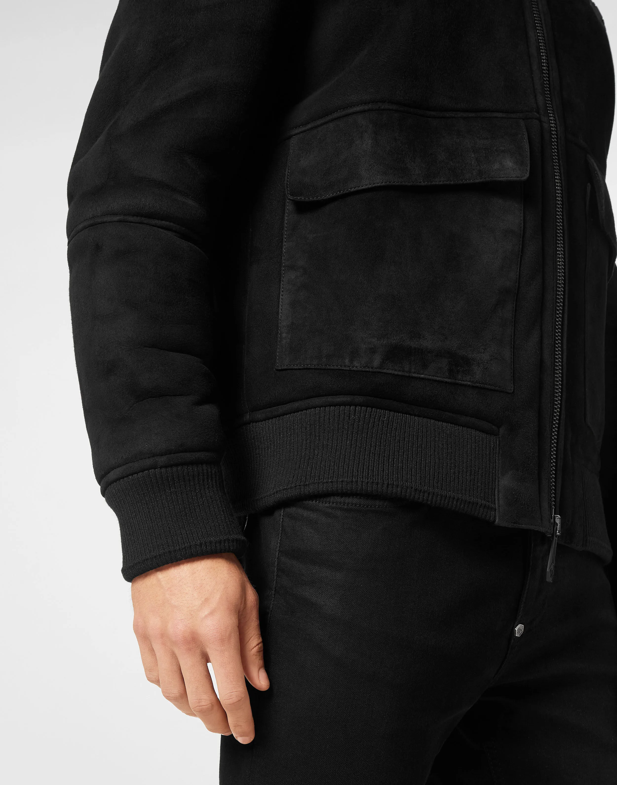 Shealing Leather Bomber