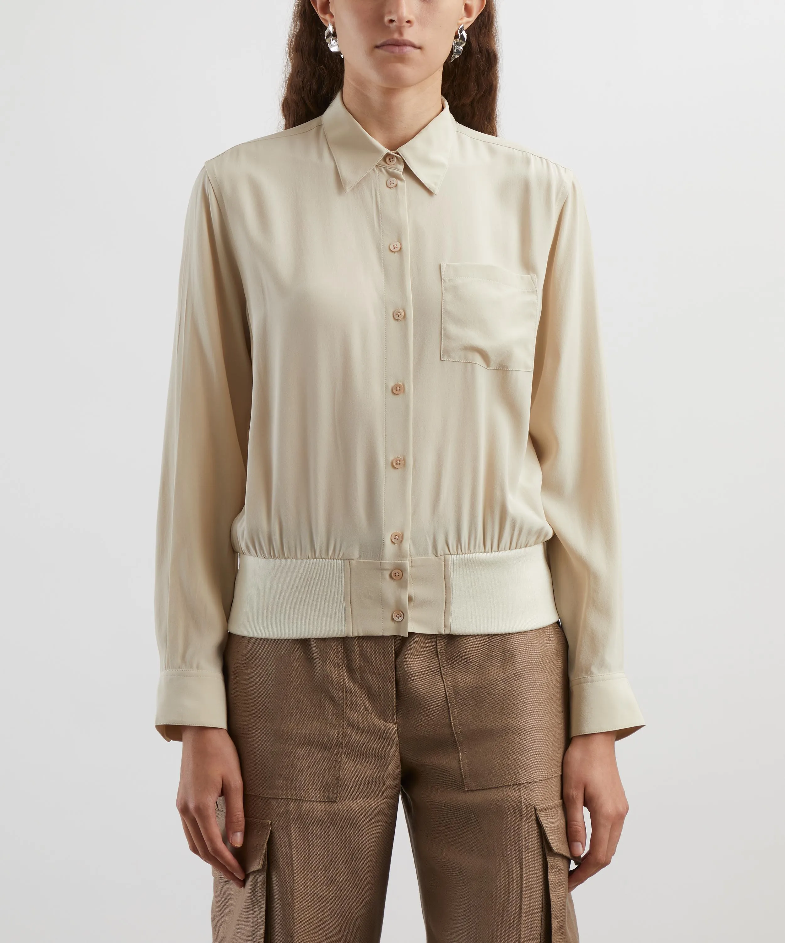 Silk Bomber Shirt