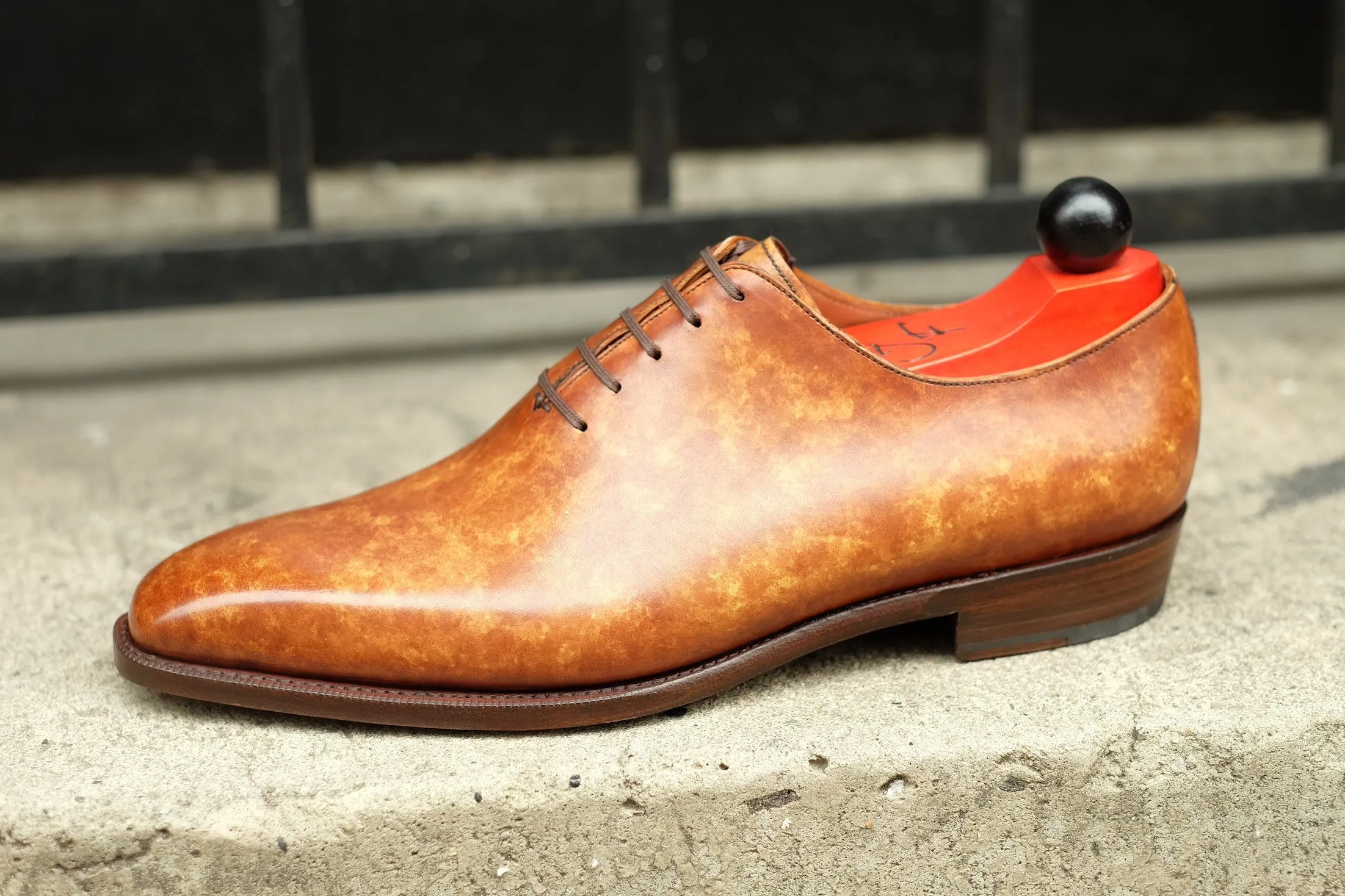 Skyway - MTO - Gold Marble Patina - LPB Last - Single Leather Sole.