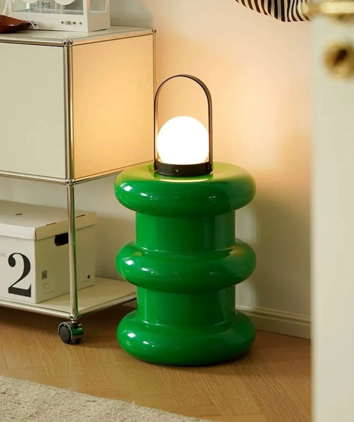 stacked stool side table