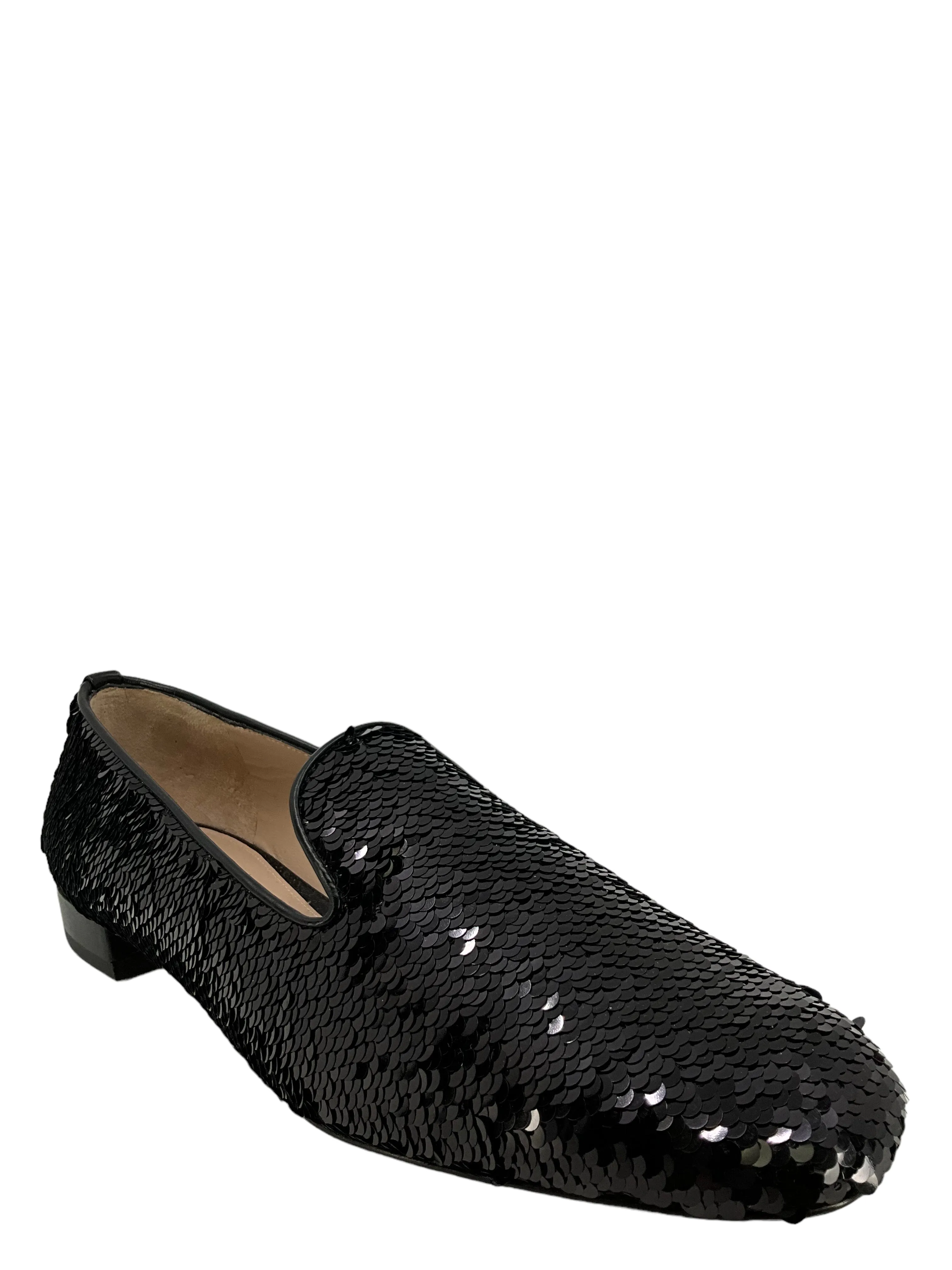 Stuart Weitzman Black Sequin Smoking Slippers Size 8 - Women's Shoes - Buy Now