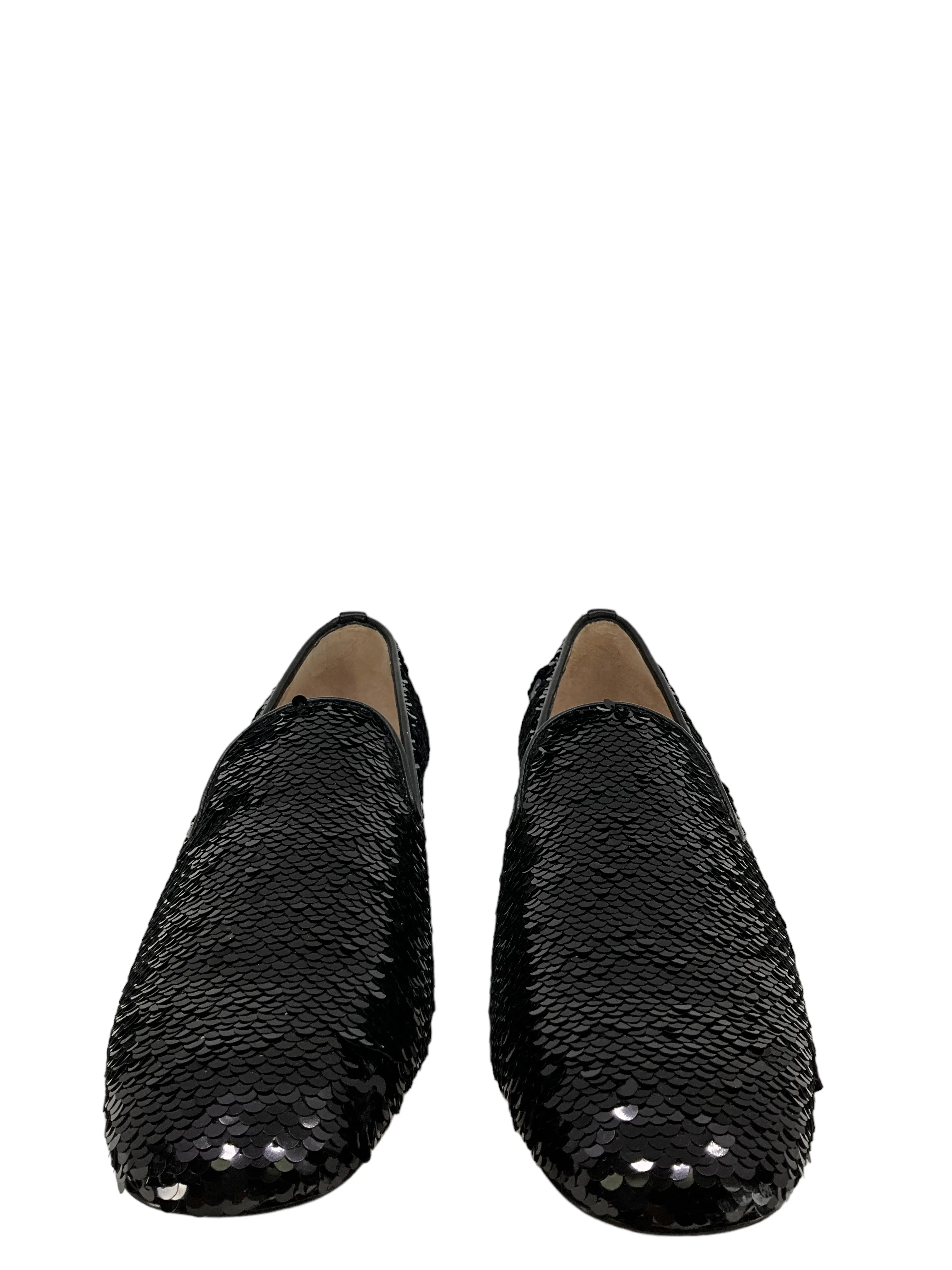 Stuart Weitzman Black Sequin Smoking Slippers Size 8 - Women's Shoes - Buy Now