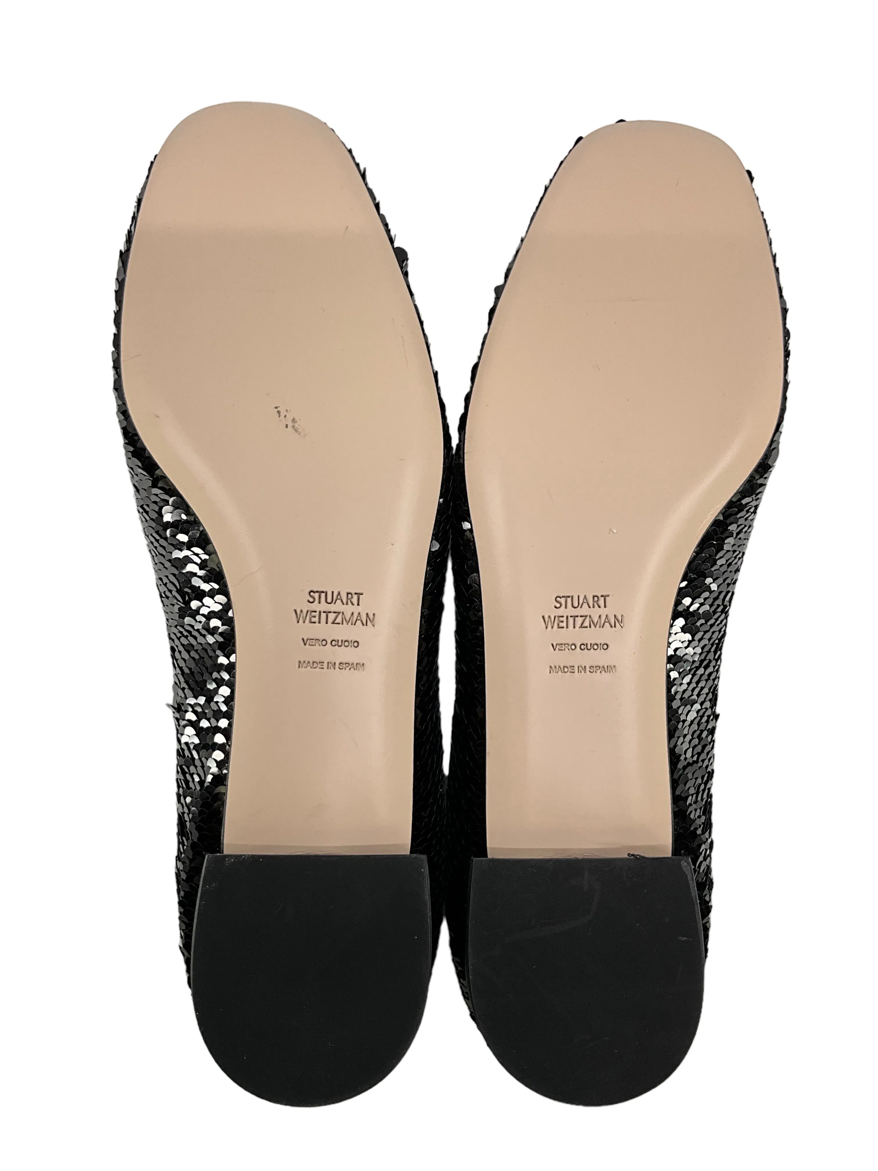 Stuart Weitzman Black Sequin Smoking Slippers Size 8 - Women's Shoes - Buy Now