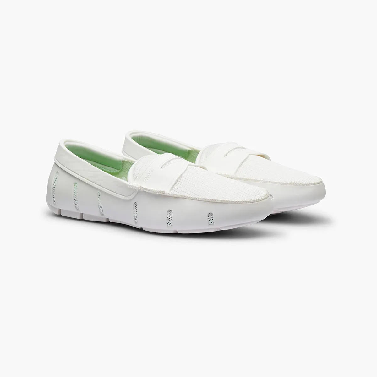 Swims - White Penny Loafers