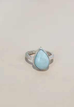 Teardrop Larimar Ring Size 8 - Available for Immediate Shipping