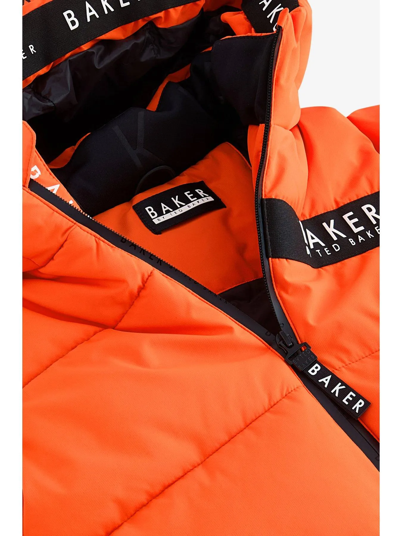 Ted Baker Baker By Ted Baker Longline Orange Padded Coat