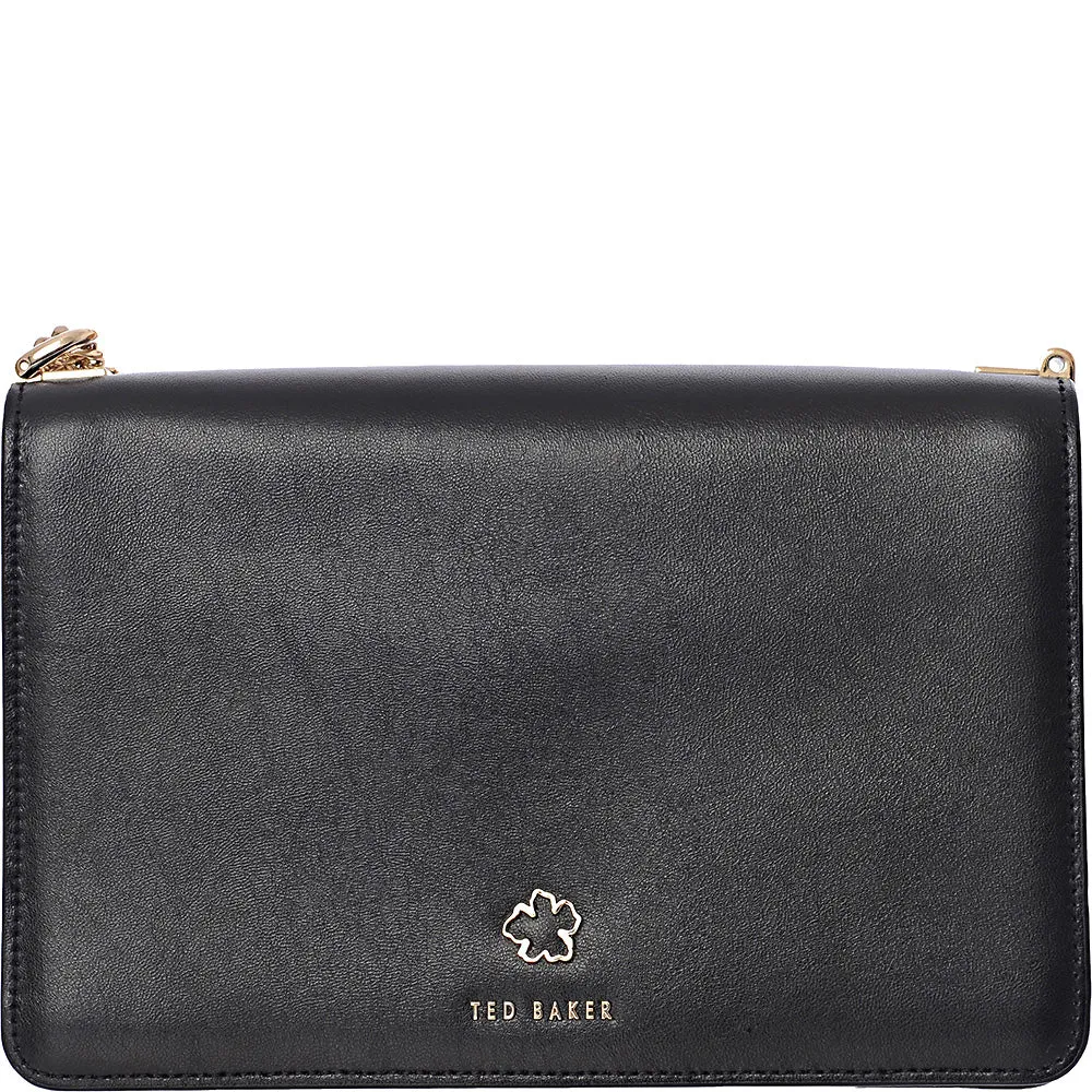 Ted Baker Womens Jorjey Flower Eyelet Cross Body Bag In Black