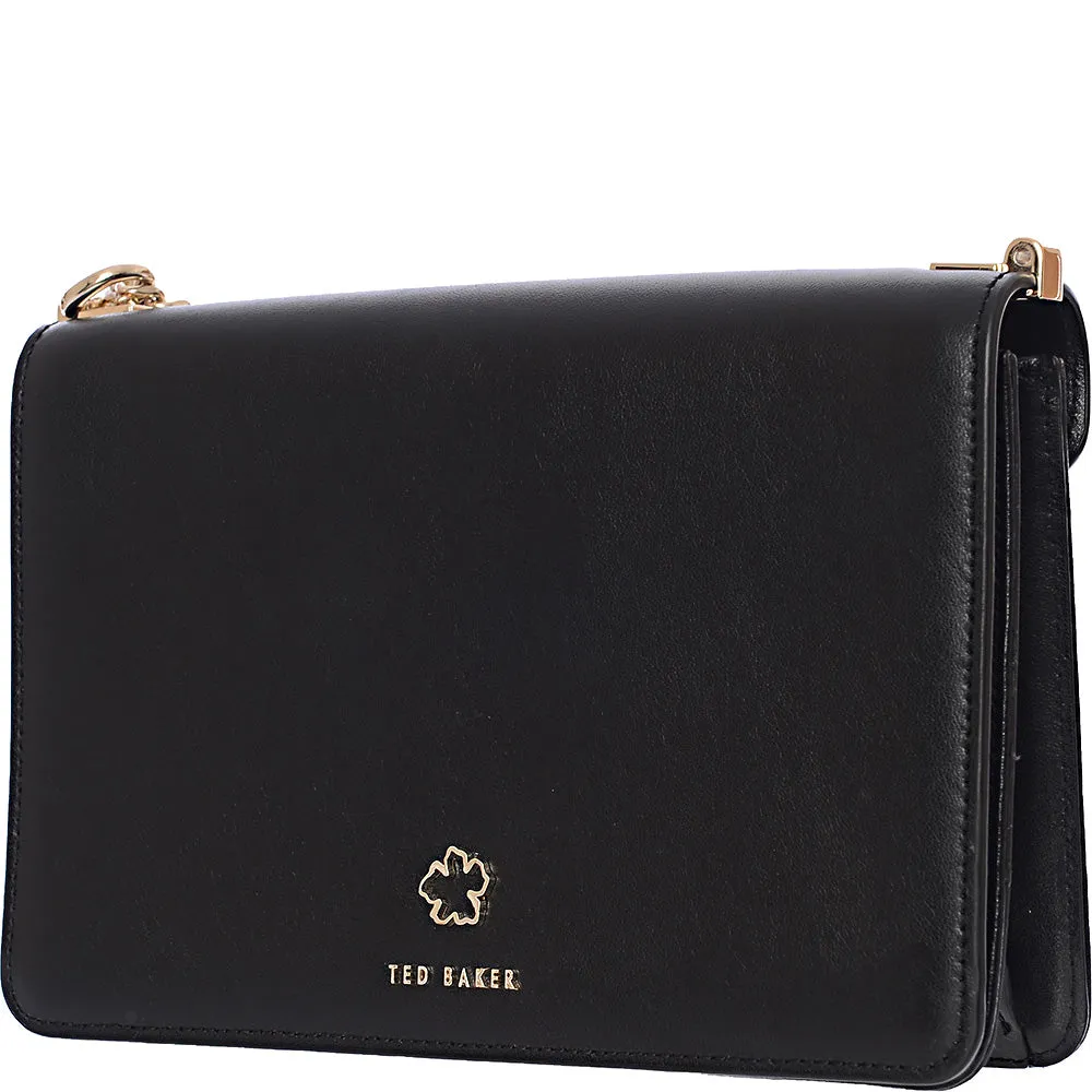 Ted Baker Womens Jorjey Flower Eyelet Cross Body Bag In Black