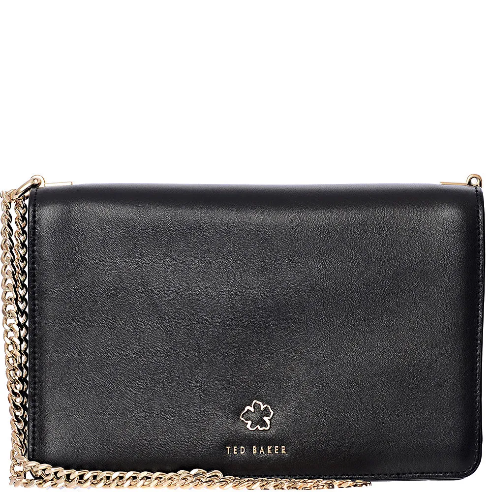 Ted Baker Womens Jorjey Flower Eyelet Cross Body Bag In Black