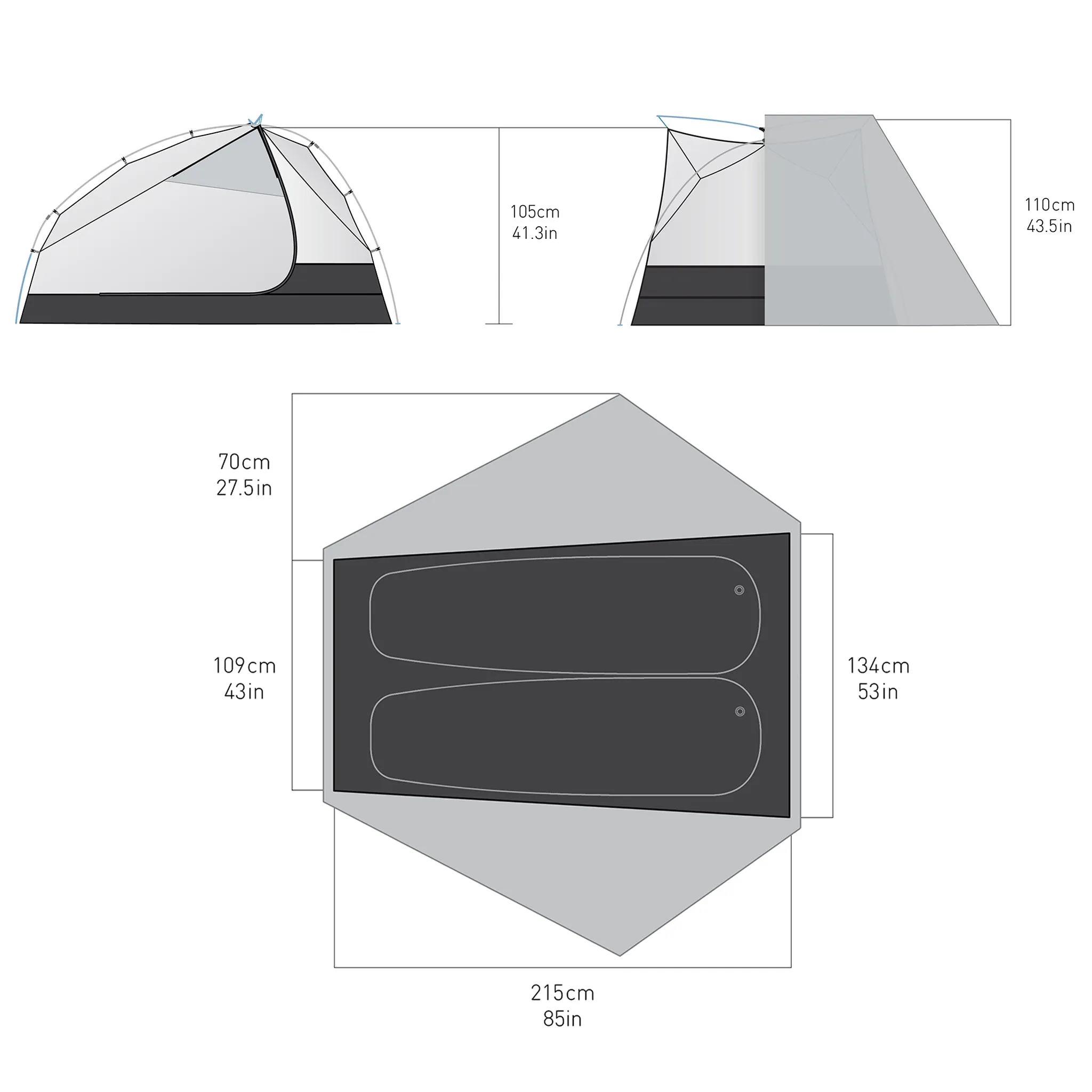 Telos Plus Lightweight Freestanding Tent