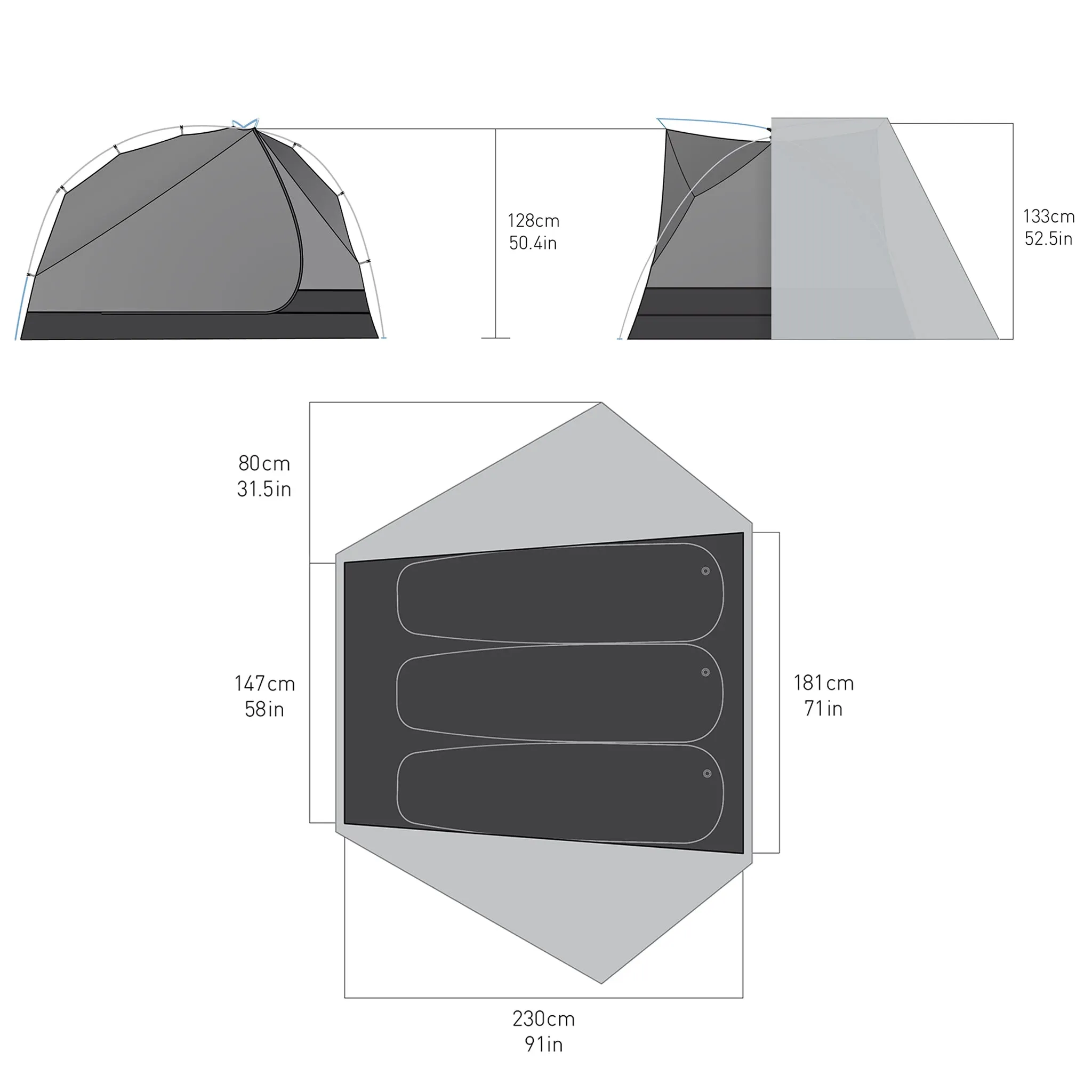 Telos Plus Lightweight Freestanding Tent