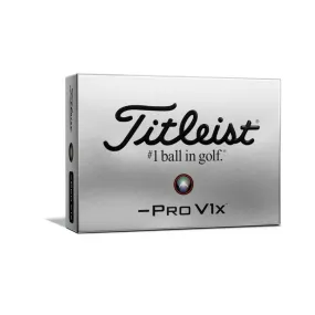 Titleist Pro V1x Left Dash Golf Balls - White - 12 Pack