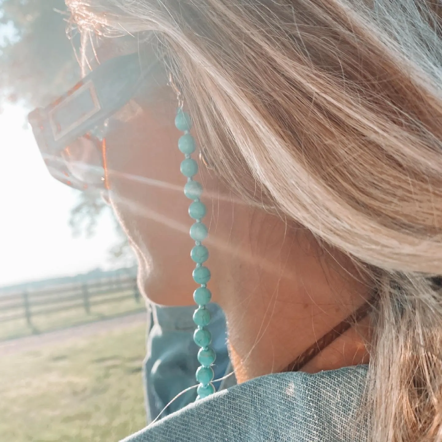 Turquoise Sunglasses Chain Necklace