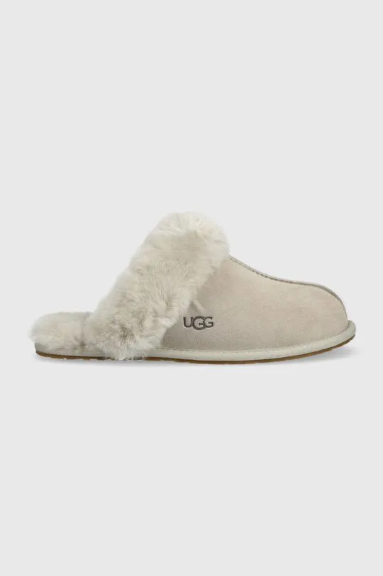 UGG suede slippers W Scuffette II gray color 1106872.GOA