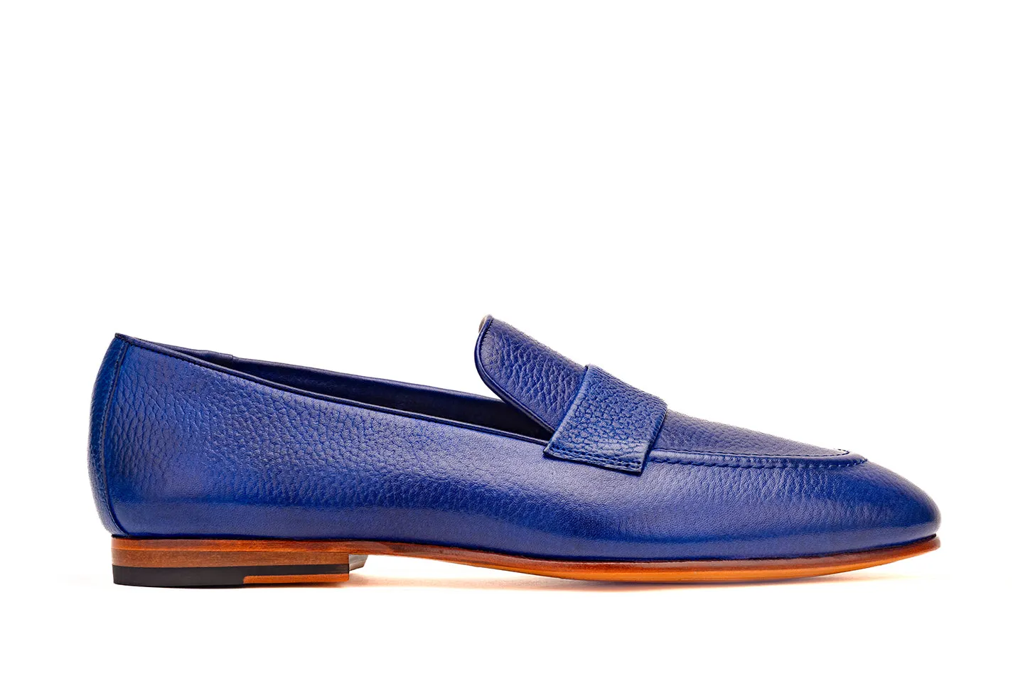 Unlined Penny Strap Loafer with cord stitch on the vamp - New Men's Penny Loafer with Fashionable Cord Stitching on Vamp - Shop 