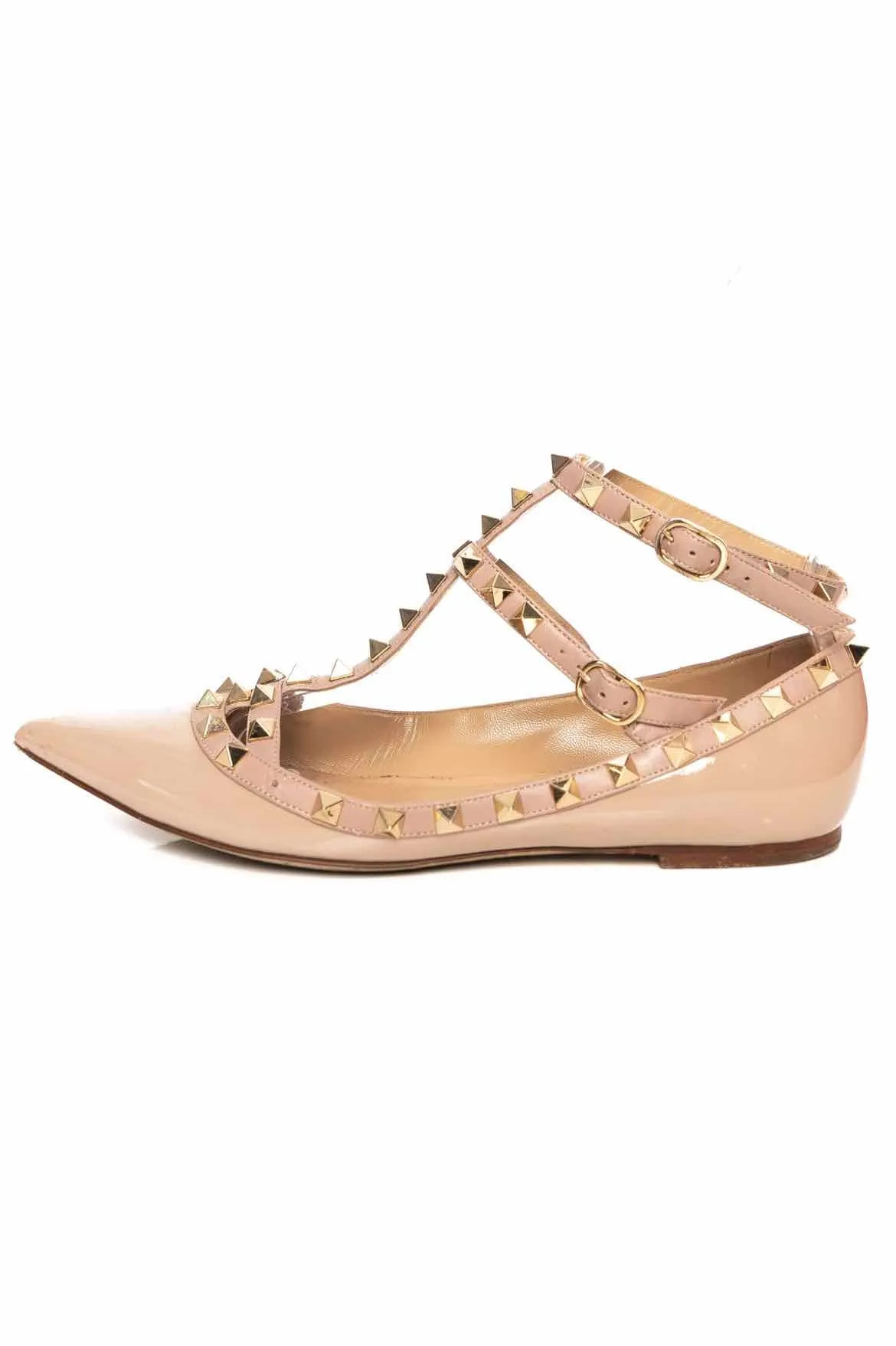 Valentino Rockstud Flats Size 37.5