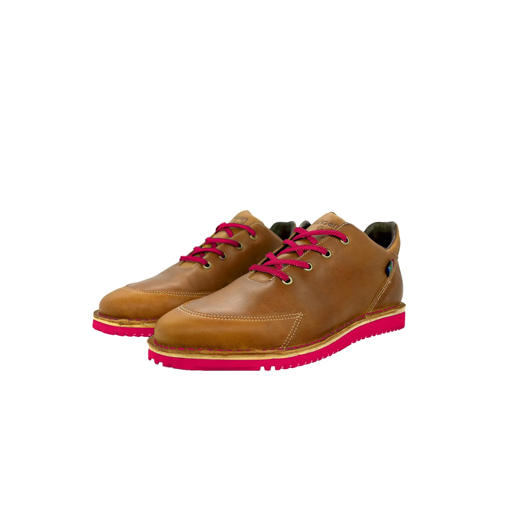 Veldskoen Hadeda Loft Golf Shoe - Hot Pink Sole