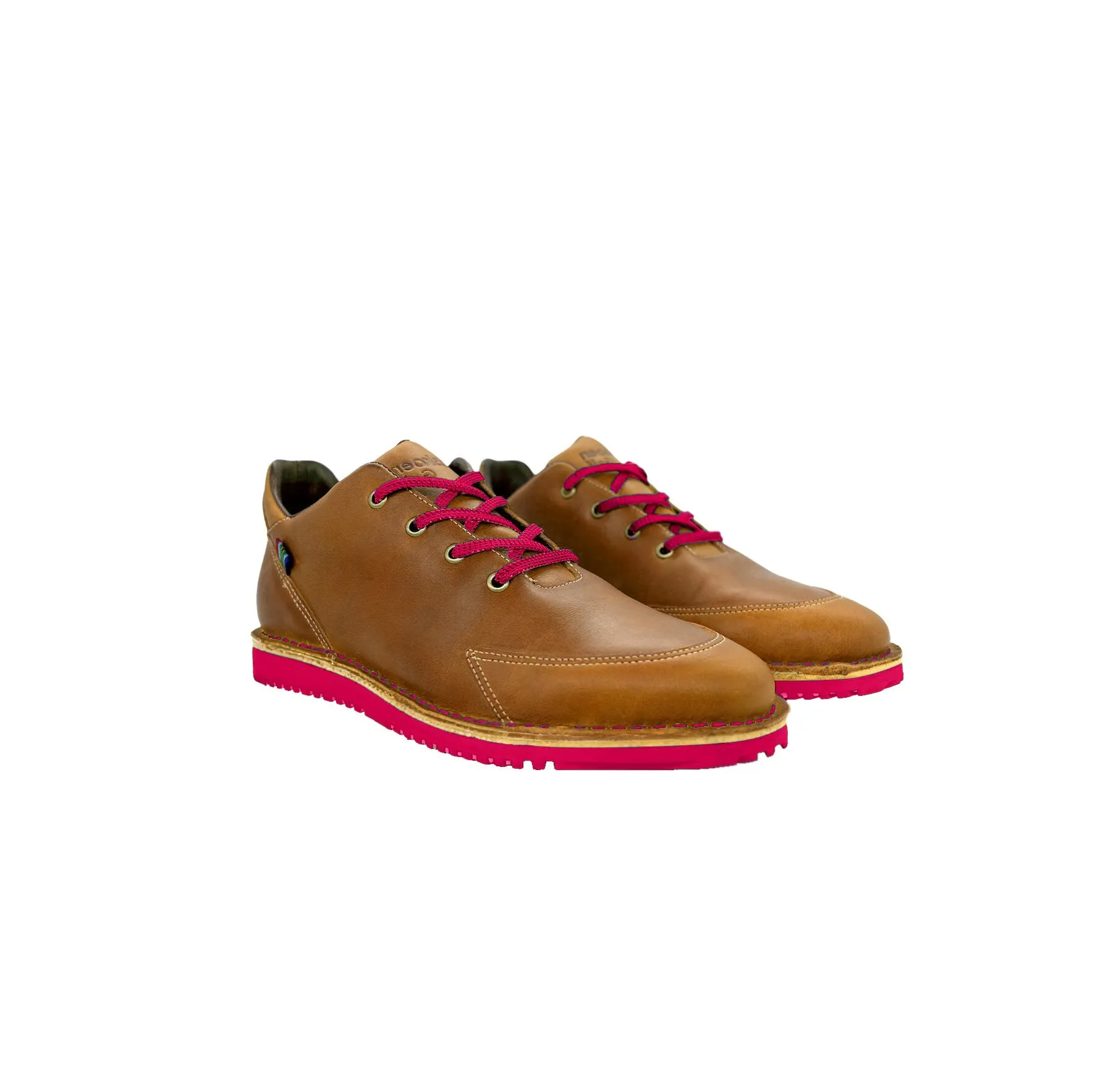 Veldskoen Hadeda Loft Golf Shoe - Hot Pink Sole