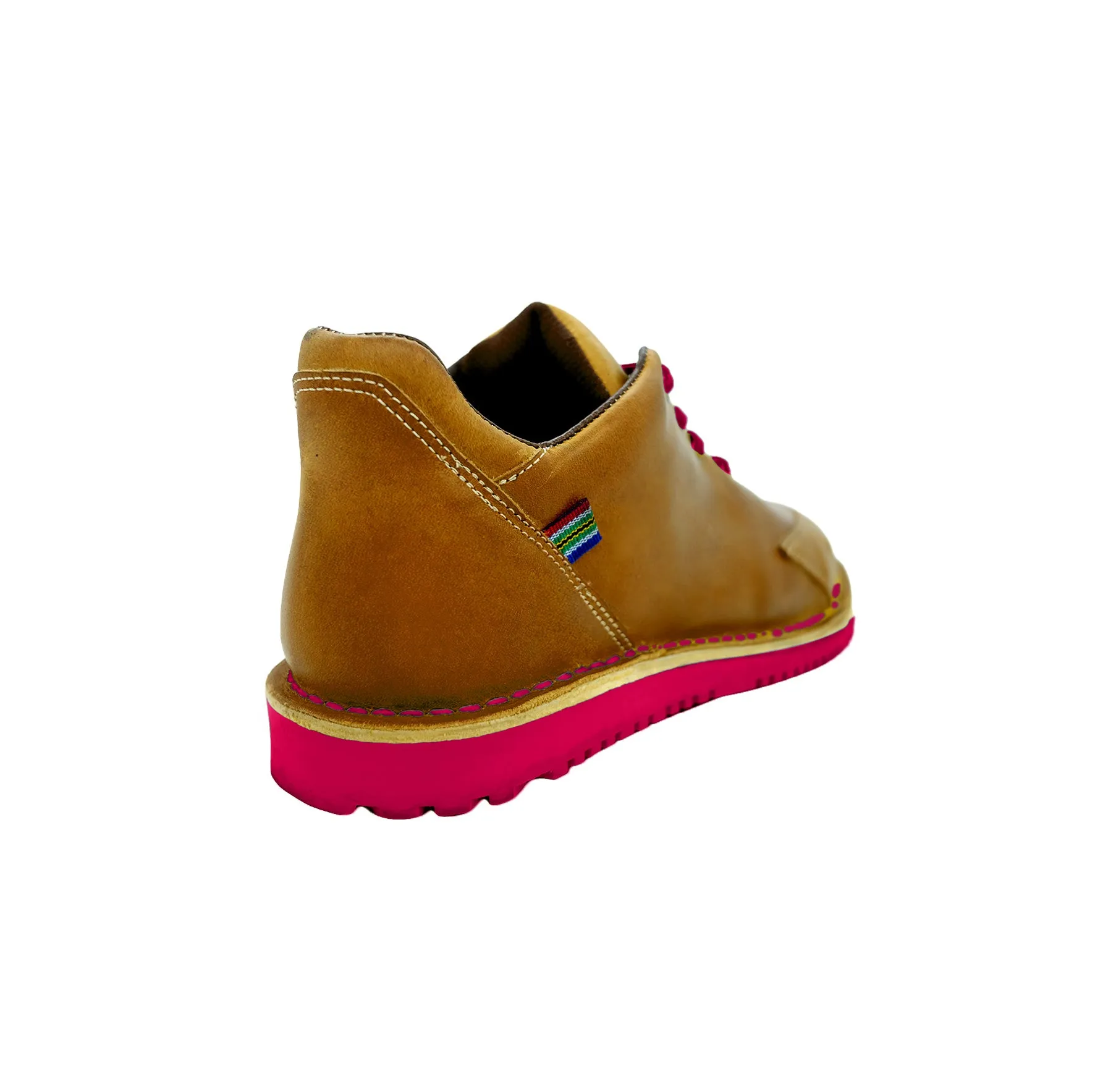 Veldskoen Hadeda Loft Golf Shoe - Hot Pink Sole