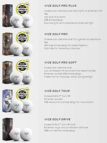 Vice Golf Ball Variety Pack - Golf Sampler Pack