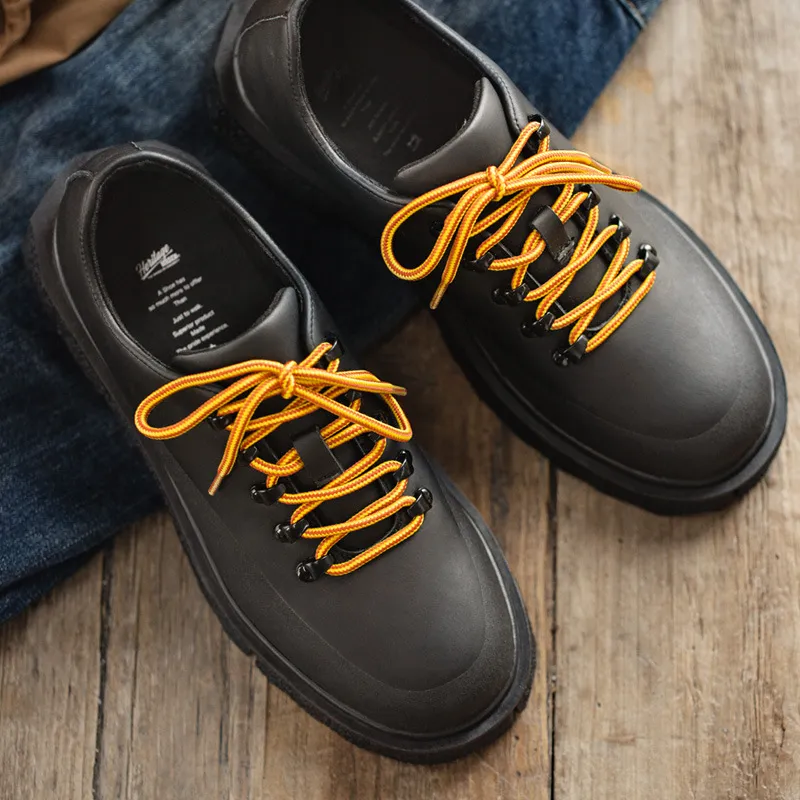 Vintage Black Outdoor Oxfords with British Style