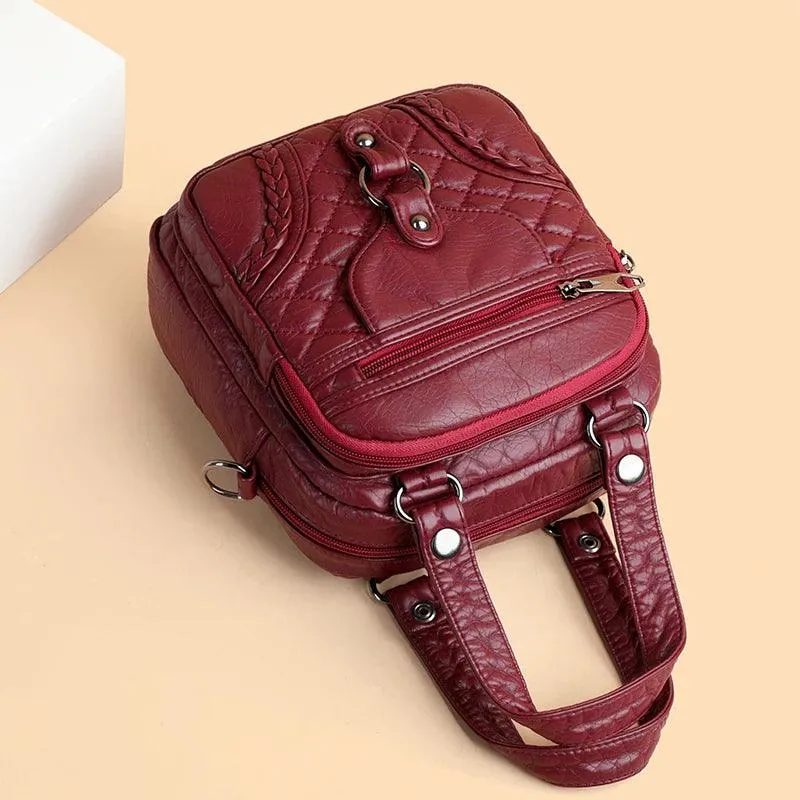 Vintage Leather Small Bag - Cool Backpack RV243